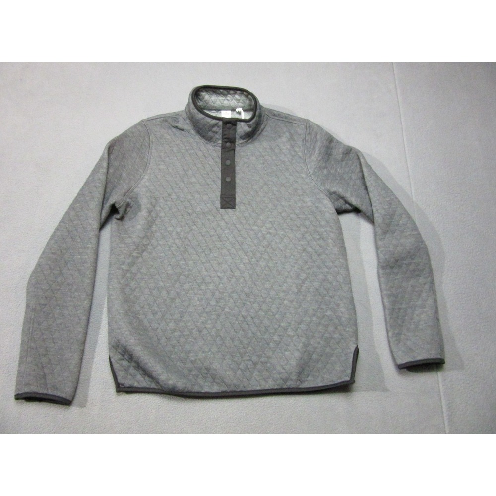 Marine Layer Sweatshirt Womens Small Gray New Reversible Corbet Quilted Snap
